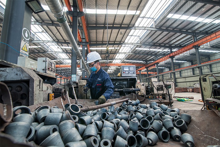 石家庄网架配件-锥头加工车间